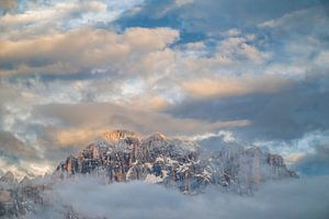Der Monte Civetta in den Dolomiten bei Sonnenuntergang