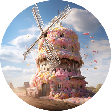 Windmill covered in candy van ArtbyPol