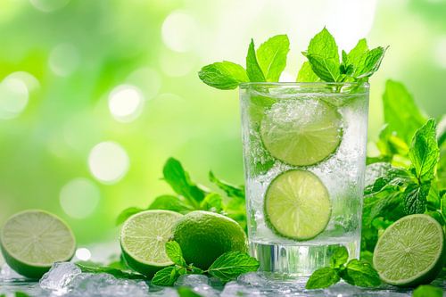 Limonade met munt