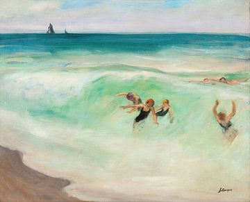 Bathers in the wave (circa 1922) by Peter Balan