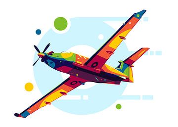 Le Pilatus PC-12 dans le Pop Art sur Lintang Wicaksono