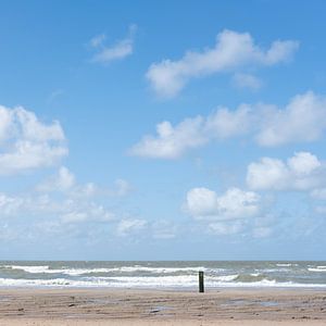 Nordsee Strand mit Wolken – zeitlose Fotokunst