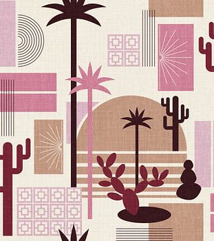 Palm Springs Geometric Escape Mauve