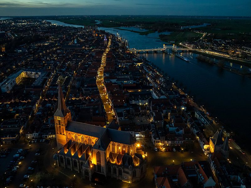 Bovenkerk Kampen in evening light by Evert Jan Kip