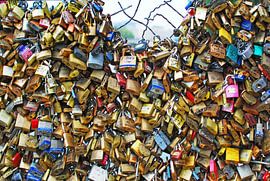 Parijs-Slotjesbrug-Pont des Arts-Symboliek-Liefde von Aart Advocaat Fotografie - Imageplein.nl