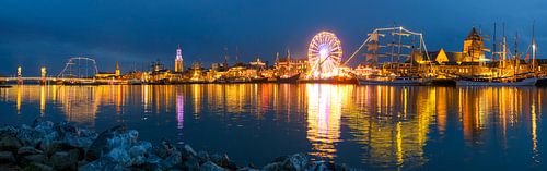 De skyline van de Hanzestad Kampen tijdens Sail Kampen 2018