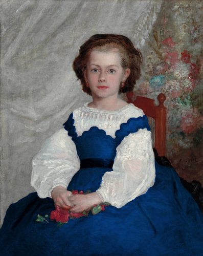 Romaine Lacaux in blauw jurkje, Pierre-Auguste Renoir, 1864, The Cleveland Museum of Art