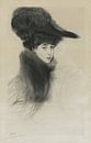 Paul César Helleu - Portret van Consuelo Vanderbilt, de hertogin van Marlborough (rond 1901) van Peter Balan thumbnail