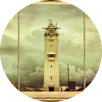 vintage look vuurtoren Noordwijk