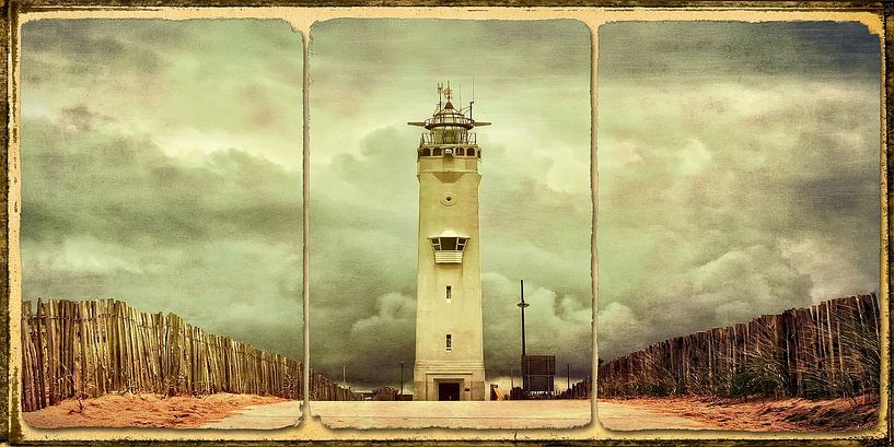 Vintage-Look Leuchtturm Noordwijk von eric van der eijk