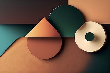 Abstract retro geometrisch ontwerp van Dreamy Faces