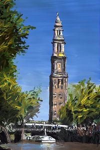 Westerkerk in Amsterdam Malerei von Anton de Zeeuw