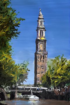 Westerkerk in Amsterdam Painting by Anton de Zeeuw