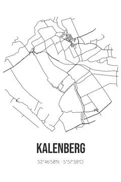 Kalenberg (Overijssel) | Landkaart | Zwart-wit van Rezona