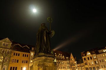 Hanfried in Jena bij nacht van Wolfgang Unger