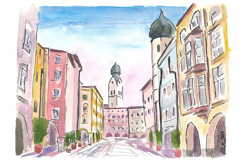 Rosenheim Scène de la ruelle du Saint-Esprit