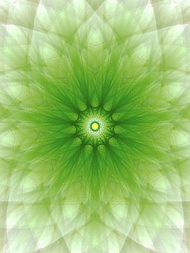 Mandala digital art 'Innerlijke zon' van Ivonne Fuhren- van de Kerkhof