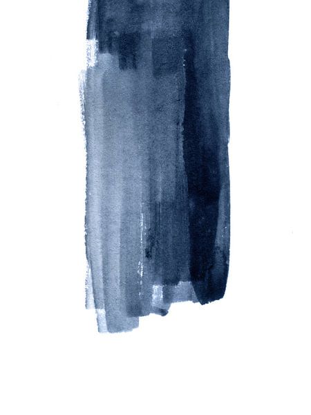 Just Indigo 5 | Minimalistisches Aquarell von Menega Sabidussi