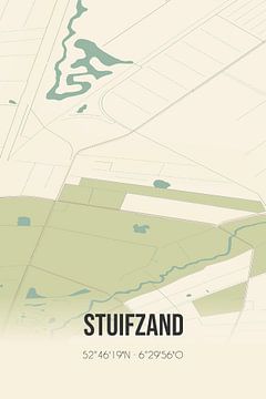 Vintage landkaart van Stuifzand (Drenthe) van Rezona