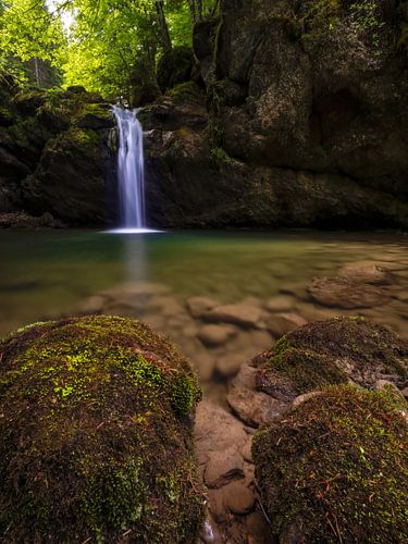 Great waterfall in the Steigbachtobel