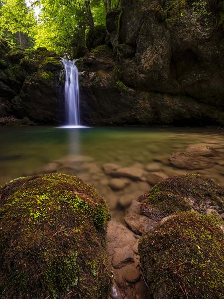 Great waterfall in the Steigbachtobel by calvaine8