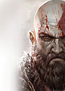 kratos face by Rando Fermando