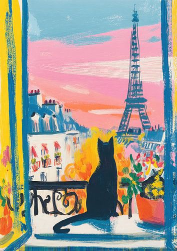 Paris cat Matisse style