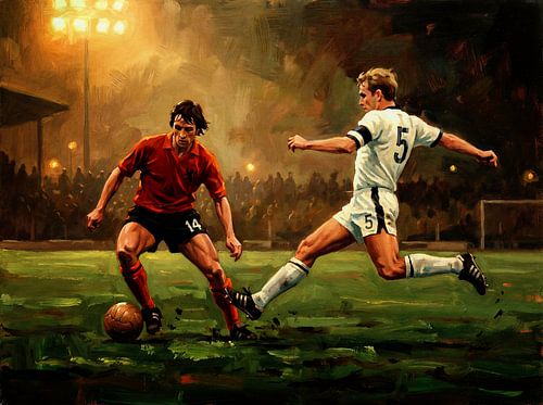 Nederland Duitsland Voetbal Schilderij
