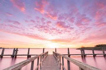 Bootssteg auf dem Grevelingen von Louise Poortvliet