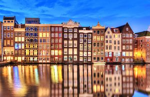 Amsterdam Damrak Grachtenhäuser