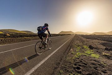 Cycliste sur Lanzarote
