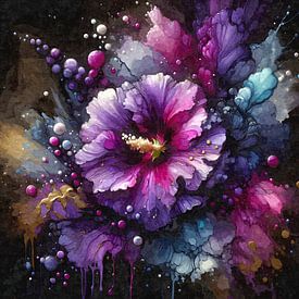 Hibiscus – Surreal blossom in a riot of colour by Sabine Wagner