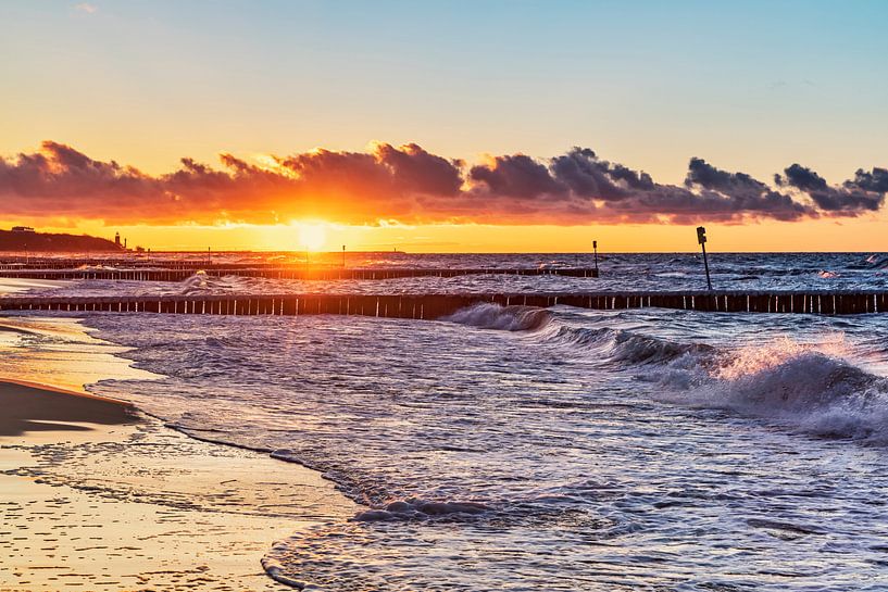 Sonnenuntergang am Strand der Ostsee von Gunter Kirsch