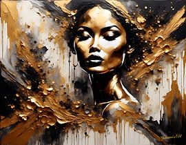 Golden Splendor 15 by Johannas Art Creations