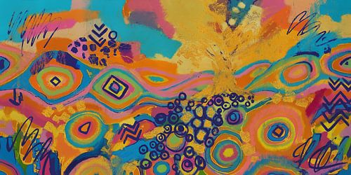 Baum der Verbundenheit, abstrakte Landschaft in einer Farbexplosion von MadameRuiz