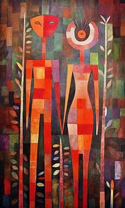 Adam & Eve Abstract van Jacky