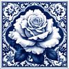 Rose bleue de Delft sur Art Studio RNLD