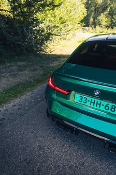 Green BMW M3 G80 in a Peaceful, Forest Setting by Sebastiaan van 't Hoog