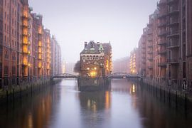 Hamburg im Nebel: Das leuchtende Wasserschloss von Nils Steiner