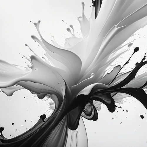 inktvlek splash zwart-wit