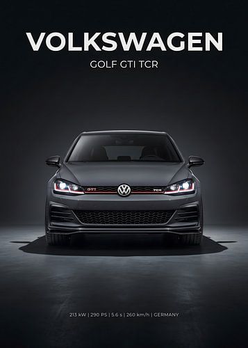 Volkswagen Golf GTI TCR, vooraanzicht, studiofoto van Morgan