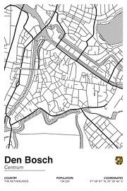 City map Den Bosch by Walljar