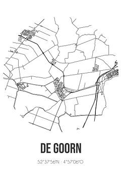 De Goorn (Noord-Holland) | Landkaart | Zwart-wit van Rezona