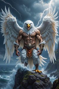 Fantasy Wall Art: SEA EAGLE – The gigantic bird of prey on the seacoast