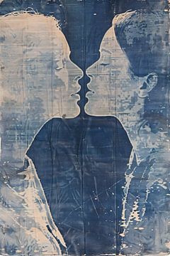 Abstract portret van twee gezichten van Imperial Art House