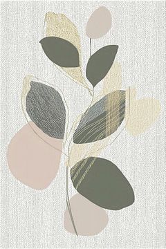 WabiSabi/Japandi  schilderij - Organische vormen van Studio Pieternel