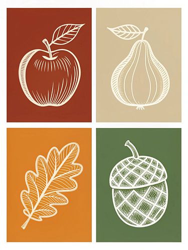 Set grillige herfstoogst