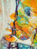 Het gele abstracte gezicht