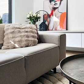 Customer photo: Colourful abstract portrait by Carla Van Iersel, on ArtFrame