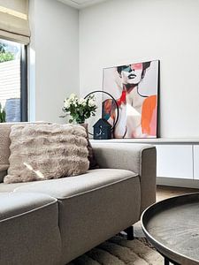 Colourful abstract portrait